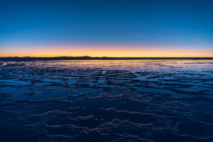 Bolivia Uyuni Salt Flats Sunset by JP