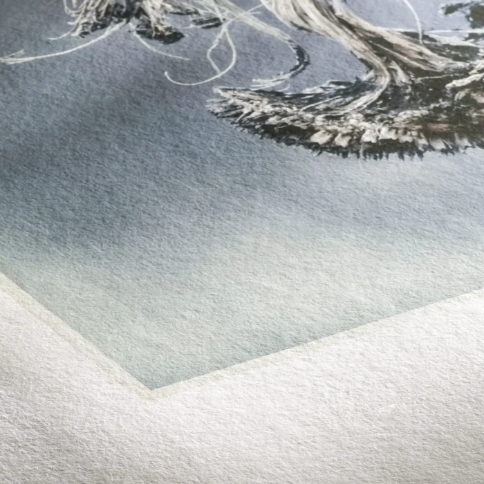 a close up of a painting